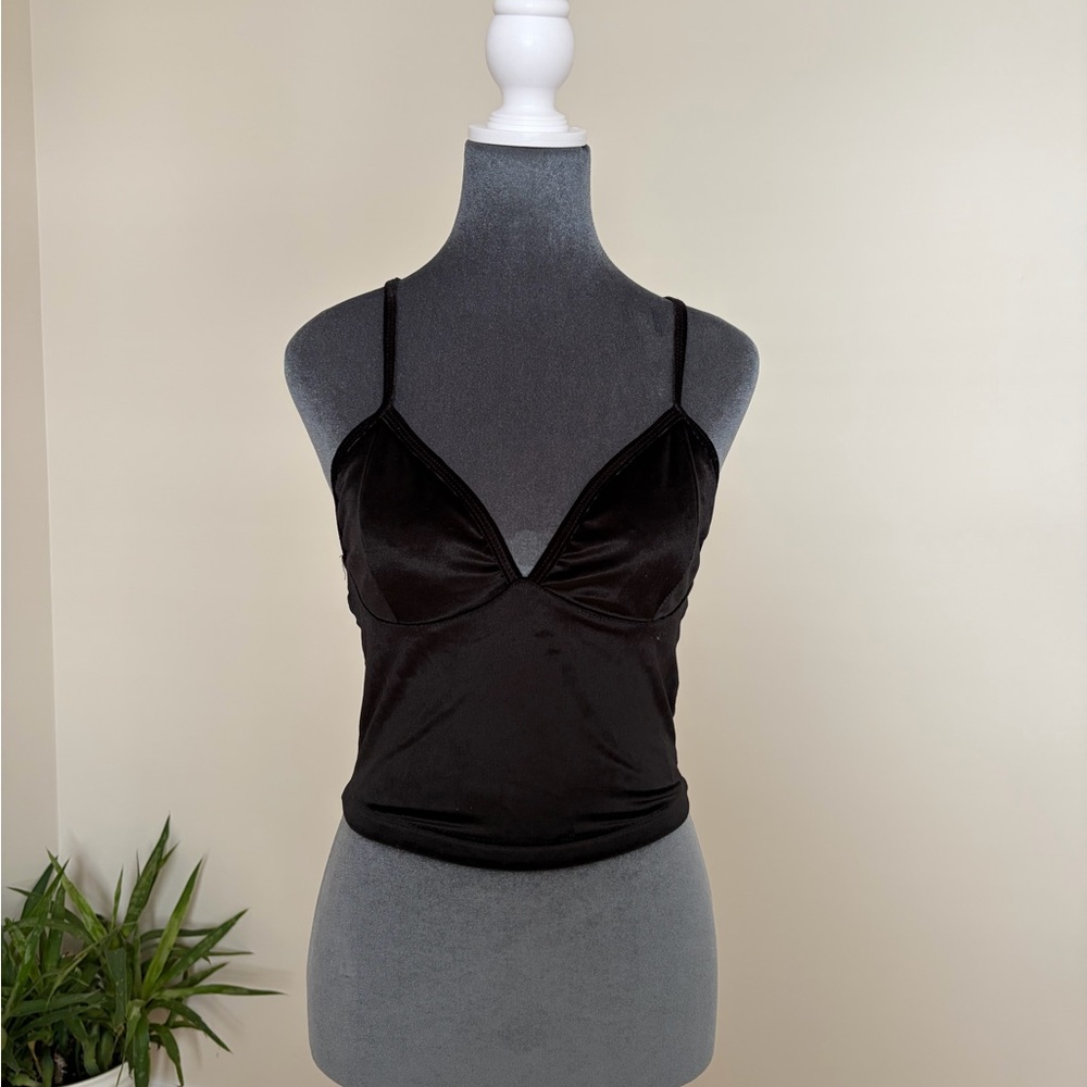 Ardene black velvet camisole – Size Medium